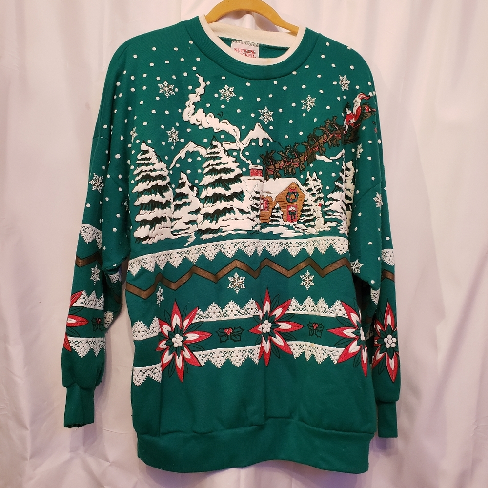 Vintage 80s Christmas Sweat Shirt